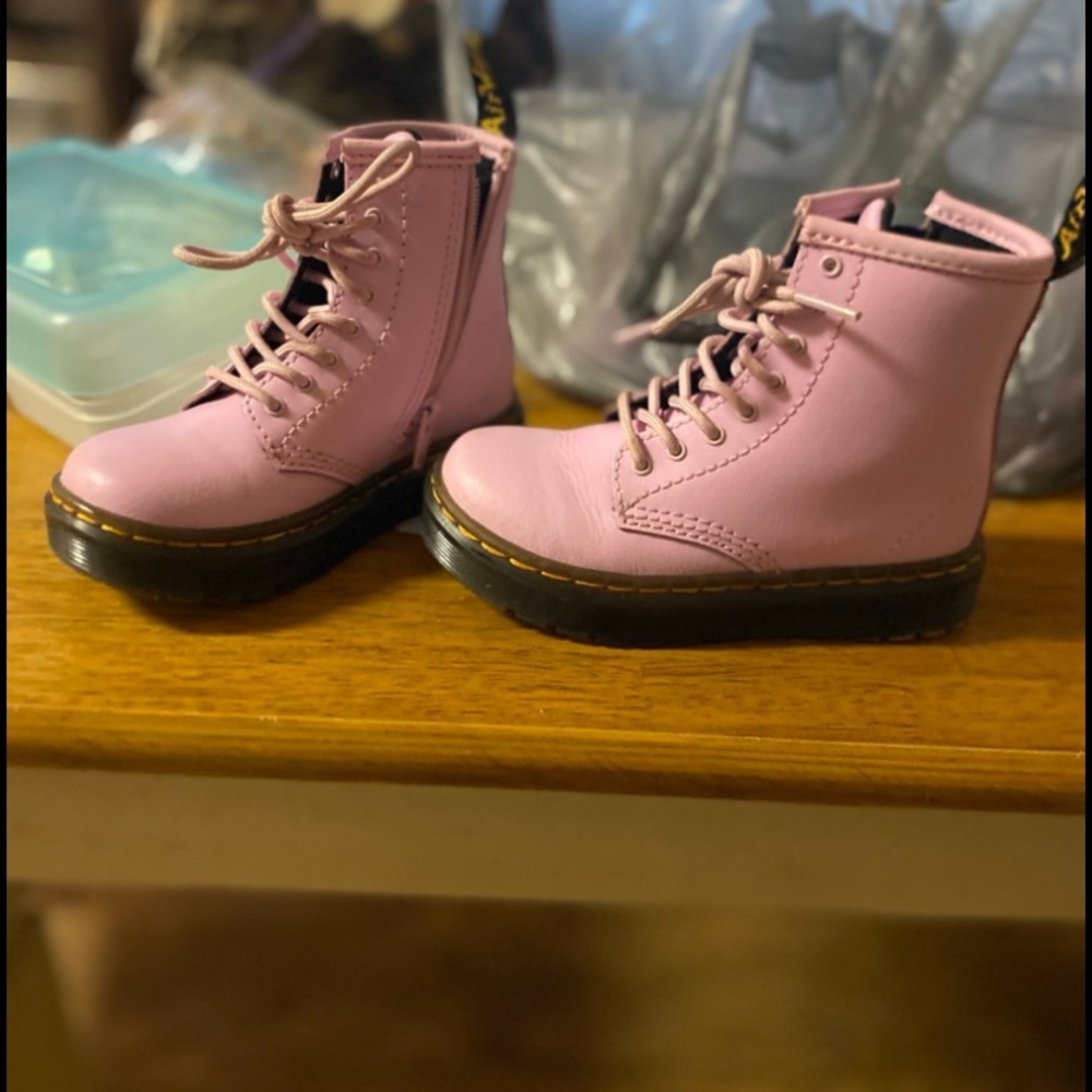 Dr. Martens Pink Lace-Up Boots